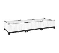 vidaXL Arriate Polipropileno 120x40x23 cm, Jardinera, macetero, bancal Elevado, Maceta, arriate Elevado, Soporte para macetas, Soporte para Plantas