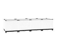 vidaXL Arriate elevado de polipropileno 160x40x38 cm, jardinera macetero