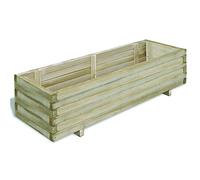 vidaXL Arriate rectangular de madera de pino impregnada 120x40x30 cm Macetero