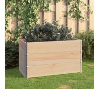 vidaXL Arriates de madera maciza de pino 3 unidades 50x100 cm