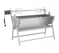 vidaXL Asador barbacoa de hierro y acero inoxidable