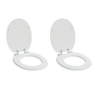 vidaXL Asiento de inodoro de cierre suave 2 uds. 44 x 38 cm