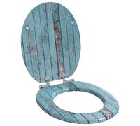 vidaXL Asiento de inodoro de cierre suave Azul 44 x 38 cm