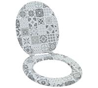 vidaXL Asiento de inodoro de cierre suave Gris 44 x 38 cm