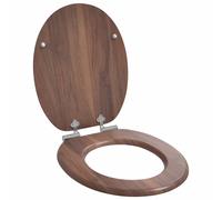 vidaXL Asiento de inodoro de cierre suave Marrón 44 x 38 cm