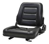 vidaXL Asiento de Máquina Elevadora y Tractor Respaldo Ajustable Negro Jardín