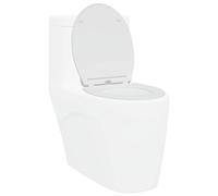vidaXL Asiento de WC Blanco 45,5 x 37,5 x 3,8 cm Duroplast | Se mantiene seco por mucho tiempo, Estiloso y moderno para los baños actuales, Se limpia rápido con un paño