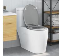 vidaXL Asiento de WC Gris 45,5 x 37,5 x 3,8 cm Duroplast