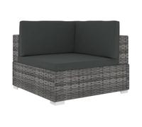 Vidaxl asiento seccional de esquina con cojines 1 ud ratán pe gris