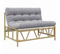 vidaXL Asientos de exterior Gris claro Acero Silla de exterior Recliner moderno 110 x 75 x 71 cm
