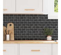 vidaXL Azulejo de metro 20 pcs Mármol Negro 30 x 30 cm