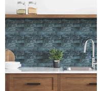 vidaXL Azulejo de metro 20 pcs Verde Azul 29 x 21 cm Poliuretano y PET
