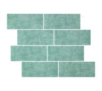 vidaXL Azulejo de metro 20 pcs Verde grisáceo 29 x 21 cm