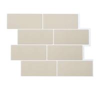 vidaXL Azulejo de metro 50 pcs Beige 29 x 21 cm Poliuretano y PET