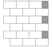 vidaXL Azulejo de metro 50 pcs Gris 30 x 30 cm Poliuretano y PET