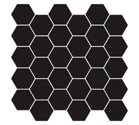 vidaXL Azulejo hexagonal 10 pcs Negro 30 x 30 cm Poliuretano y PET
