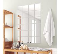 vidaXL Azulejos de espejo 24 unidades cuadrados vidrio