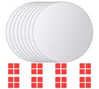 vidaXL Azulejos de espejo redondos vidrio 8 unidades
