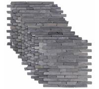 vidaXL: Azulejos de mosaico grises, 30 x 30 cm, estilo mármol