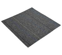 vidaXL: Baldosa de moqueta gris medio con rayas, 50 x 50 cm, paquete de 36 unidades.