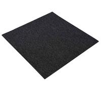 vidaXL: Baldosa de moqueta, gris oscuro, 50 x 50 cm, 20 unidades, fabricada con polipropileno y betún
