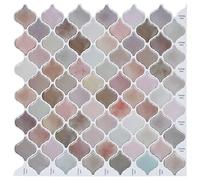 vidaXL Baldosa Lanturn 20 pcs Beige 27 x 27 cm Poliuretano y PET
