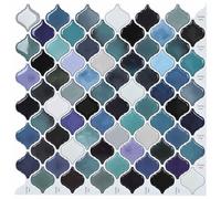 vidaXL Baldosa Lanturn 20 uds. Verde Azul 27 x 27 cm Poliuretano y PET