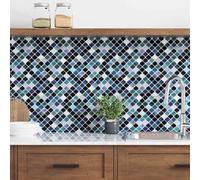vidaXL Baldosa Lanturn 50 pcs Verde Azul 27 x 27 cm Poliuretano y PET