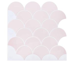 vidaXL, baldosas tipo escama de pez, 20 unidades, rosa claro, 30 x 30 cm