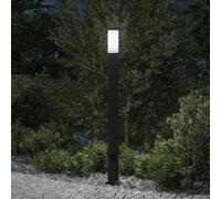 vidaXL Baliza de luz con toma de corriente, 110 cm, acero inoxidable, IP44