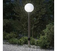 vidaXL Baliza de luz con toma de corriente, 120 cm, acero inoxidable, IP44