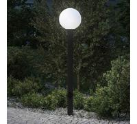 vidaXL Baliza de luz con toma de corriente de 120 cm, color negro, IP44