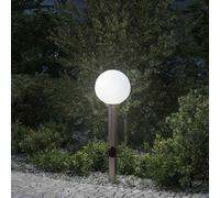 vidaXL Baliza de luz con toma de corriente de 80 cm, acero inoxidable, IP44