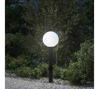 vidaXL Baliza de luz con toma de corriente de 80 cm, color negro, IP44