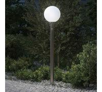 vidaXL Baliza luminosa con sensor de 120 cm, acero inoxidable, IP44