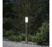 vidaXL Baliza luminosa con sensor de 80 cm, acero inoxidable, IP44