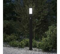 vidaXL Baliza luminosa con sensor de movimiento, 110 cm, acero inoxidable, IP44