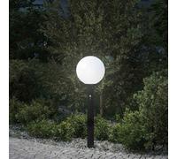 vidaXL Baliza luminosa con sensor y toma de corriente, 80 cm, color negro, IP44