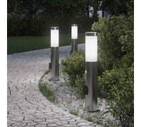 vidaXL Balizas de luz con sensor y tomacorriente 3 uds 50 cm IP44