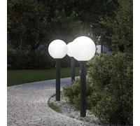 vidaXL Balizas luminosas con sensor, 3 unidades, 80 cm, color negro, IP44