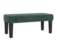 vidaXL Banco Asiento Sala Salón Estar Pasillo Entrada Adorno Decoració Habitación Mueble Dormitorio Terraza Balcón Terciopelo Verde Oscuro