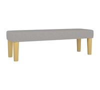vidaXL Banco Asiento Sala Salón Estar Pasillo Entrada Adorno Decoració Habitación Mueble Dormitorio Terraza Balcón Tela Gris Claro 100x30x30 cm