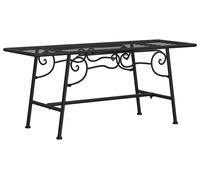 vidaXL Banco Baumbank, 110 cm, color negro, acero