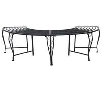 vidaXL Banco Baumbank, 4 plazas, 160 x 80 x 44 cm, acero, color