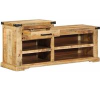 vidaXL Banco Braun de 110 x 35 x 50 cm, madera rústica