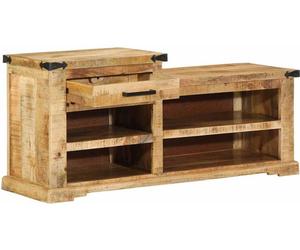 vidaXL Banco Braun de 110 x 35 x 50 cm, madera rústica