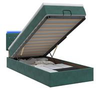 vidaXL: Banco-cama con colchón y luces LED, color verde oscuro, 90 x 190 cm, tapizado en terciopelo