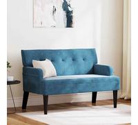 vidaXL Banco Chesterfield Azul 112 x 65,5 x 75 cm Terciopelo