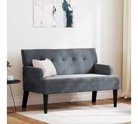 vidaXL Banco Chesterfield Gris oscuro 112 x 65,5 x 75 cm Terciopelo