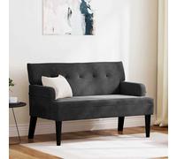 vidaXL Banco Chesterfield Negro 112 x 65,5 x 75 cm Terciopelo